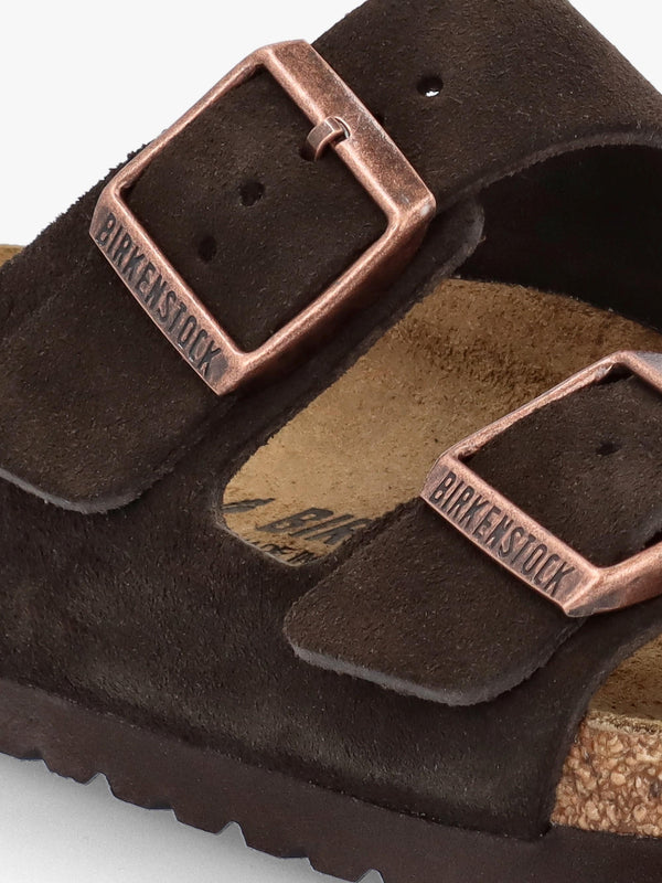 Arizona Mocca Suede Two Bar Mules