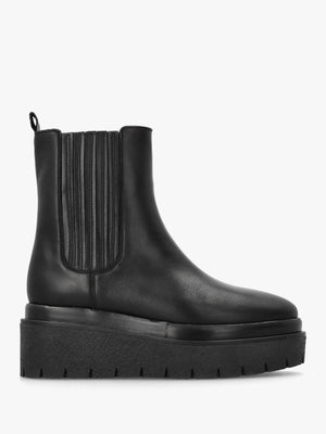 Alpie Black Leather Crepe Sole Chelsea Boots