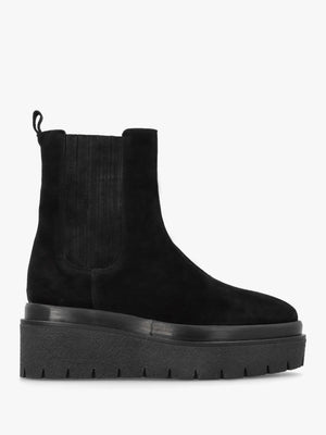 Alpie Black Suede Crepe Sole Chelsea Boots