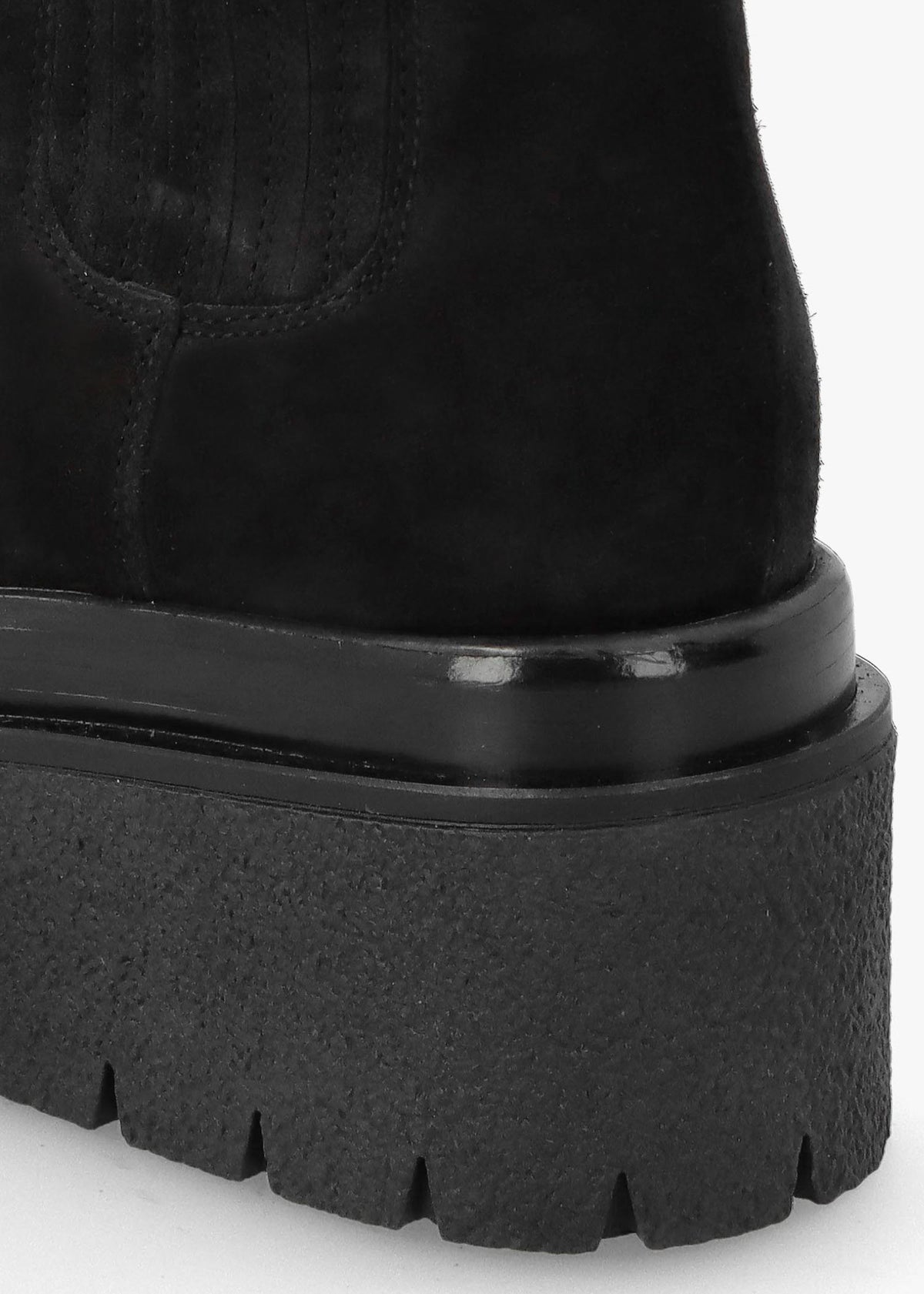 Alpie Black Suede Crepe Sole Chelsea Boots