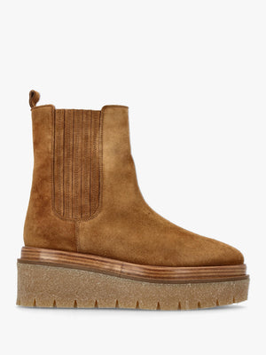 Alpie Tan Suede Crepe Sole Chelsea Boots