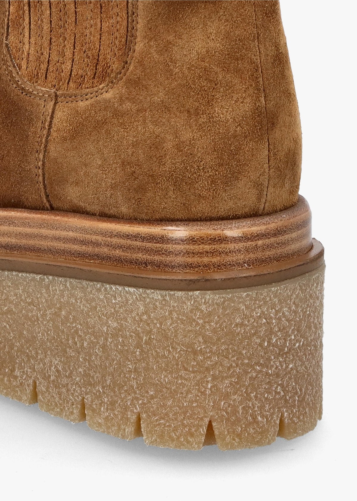 Alpie Tan Suede Crepe Sole Chelsea Boots