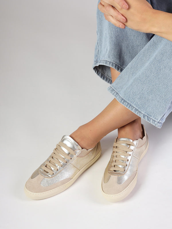 Thascal Gold Leather Low Profile Trainers