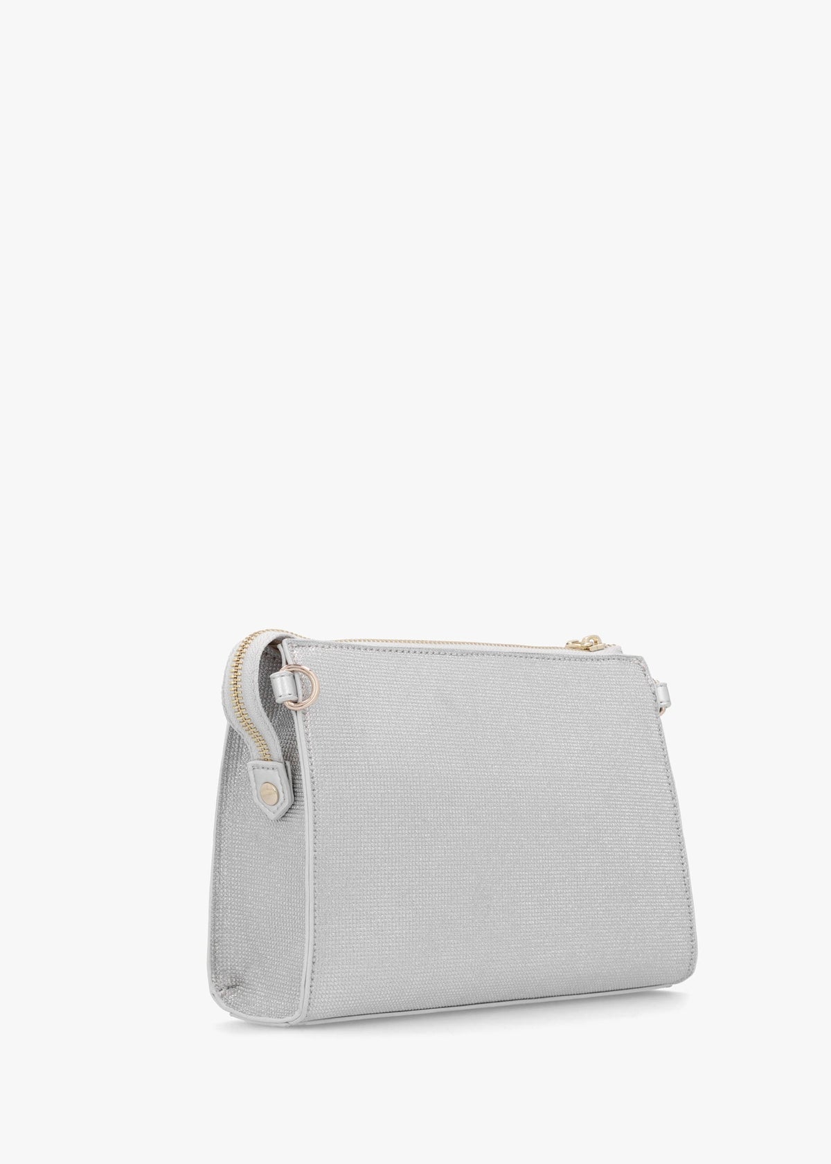 Chiaia Argento Glitter Pochette Bag