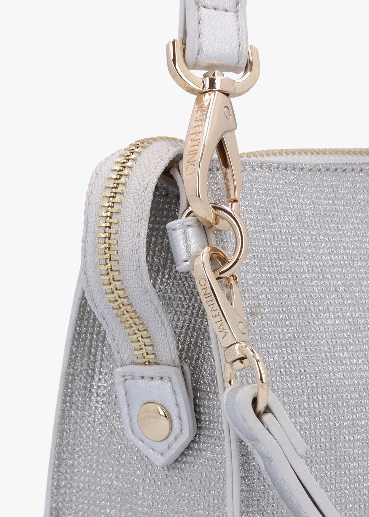 Chiaia Argento Glitter Pochette Bag