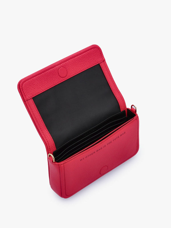 The Leather Mini True Red Cross-Body Bag