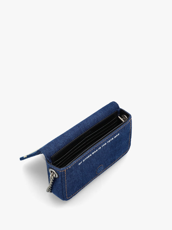 The Denim Chain Dark Wash Mini Cross-Body Bag