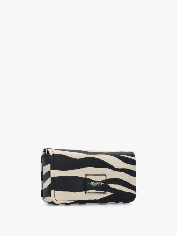 The Zebra Leather Chain Mini Black & White Cross-Body Bag