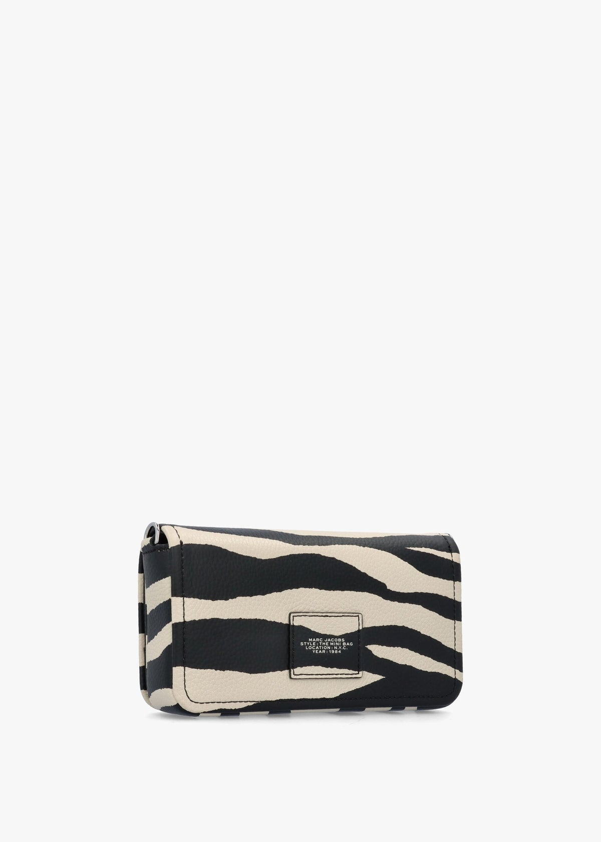 The Zebra Leather Chain Mini Black & White Cross-Body Bag