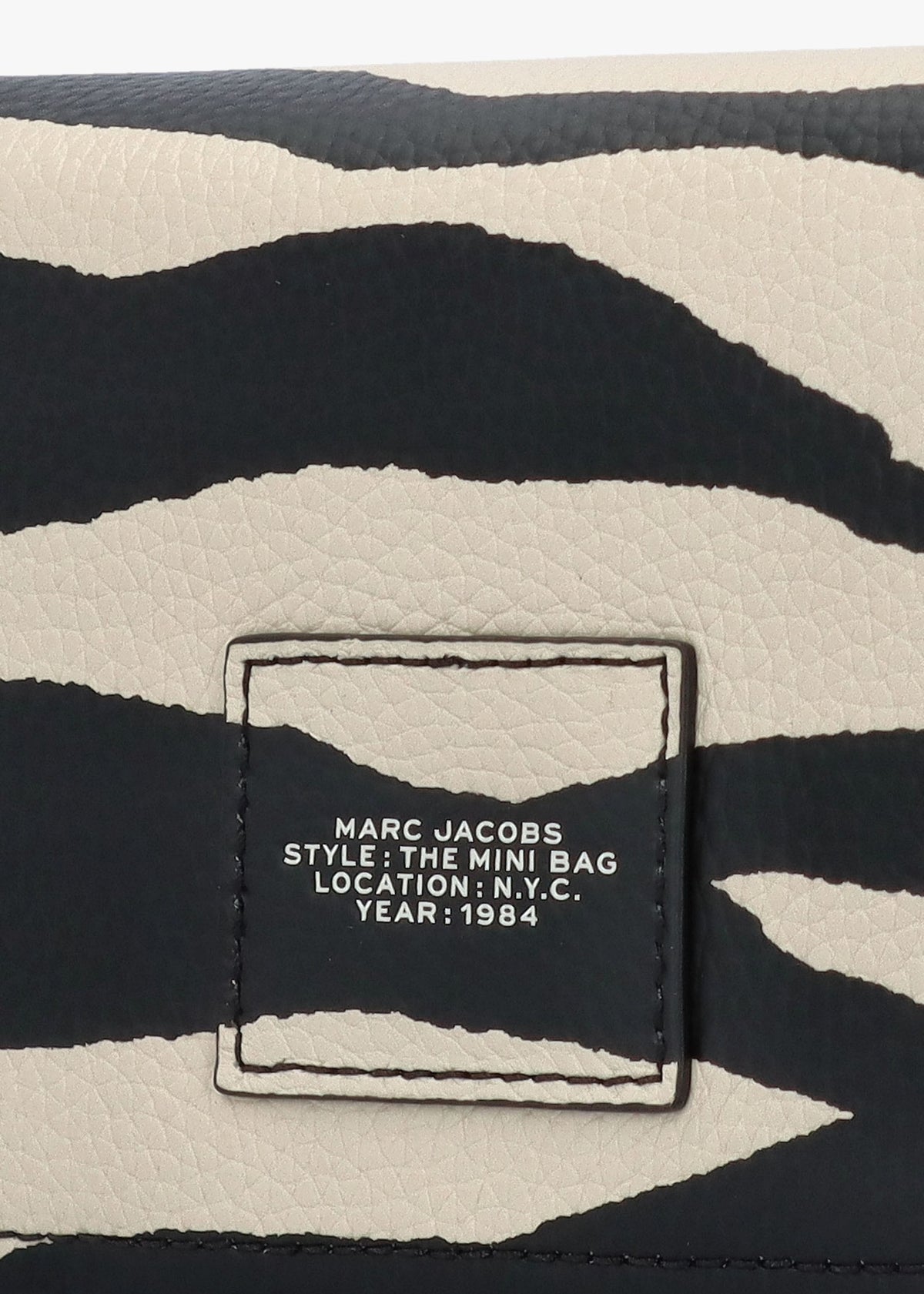 The Zebra Leather Chain Mini Black & White Cross-Body Bag