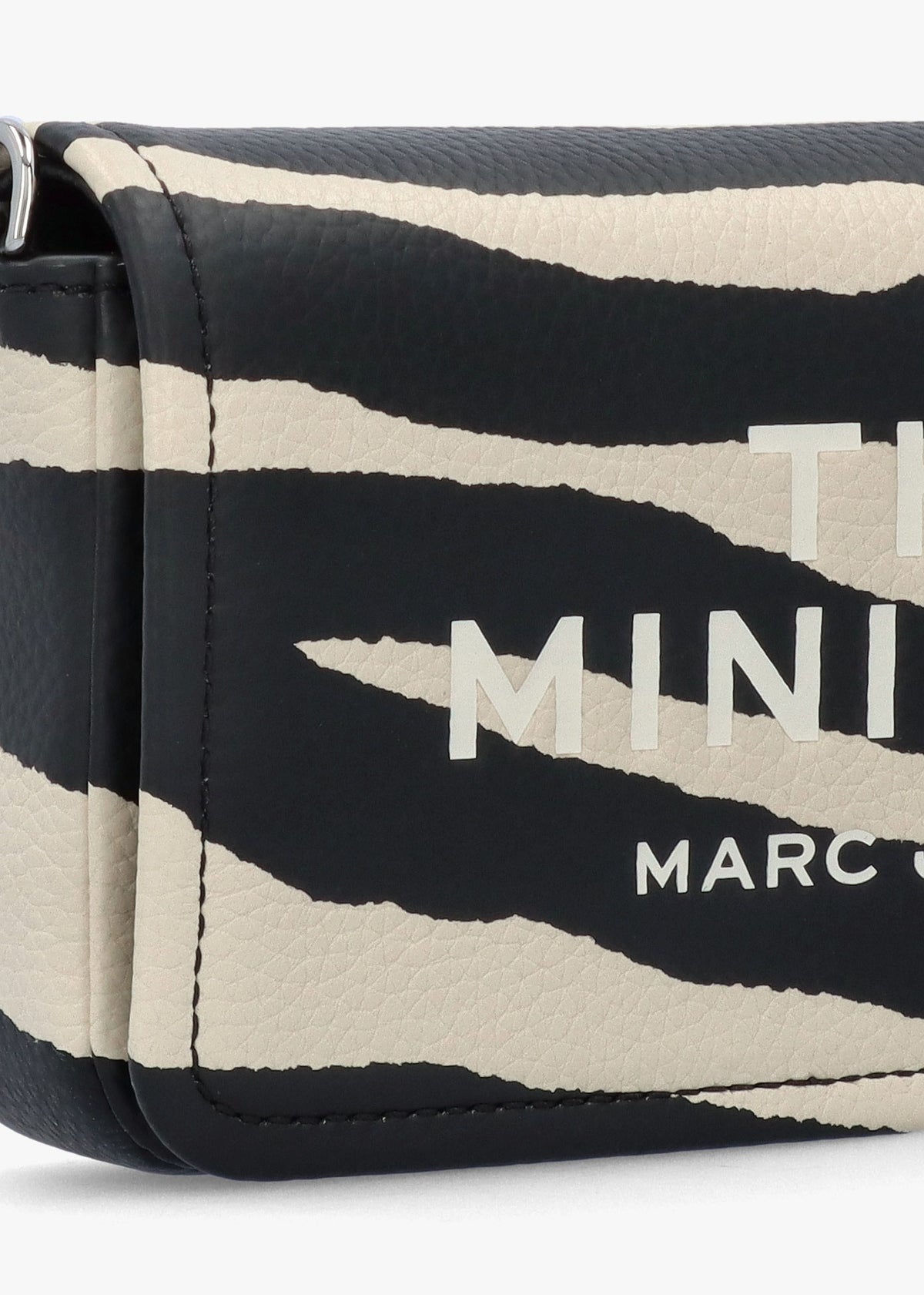 The Zebra Leather Chain Mini Black & White Cross-Body Bag