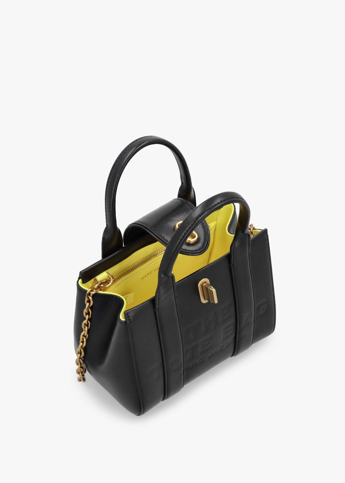 The Turnlock Black Cross-Body Tote Bag