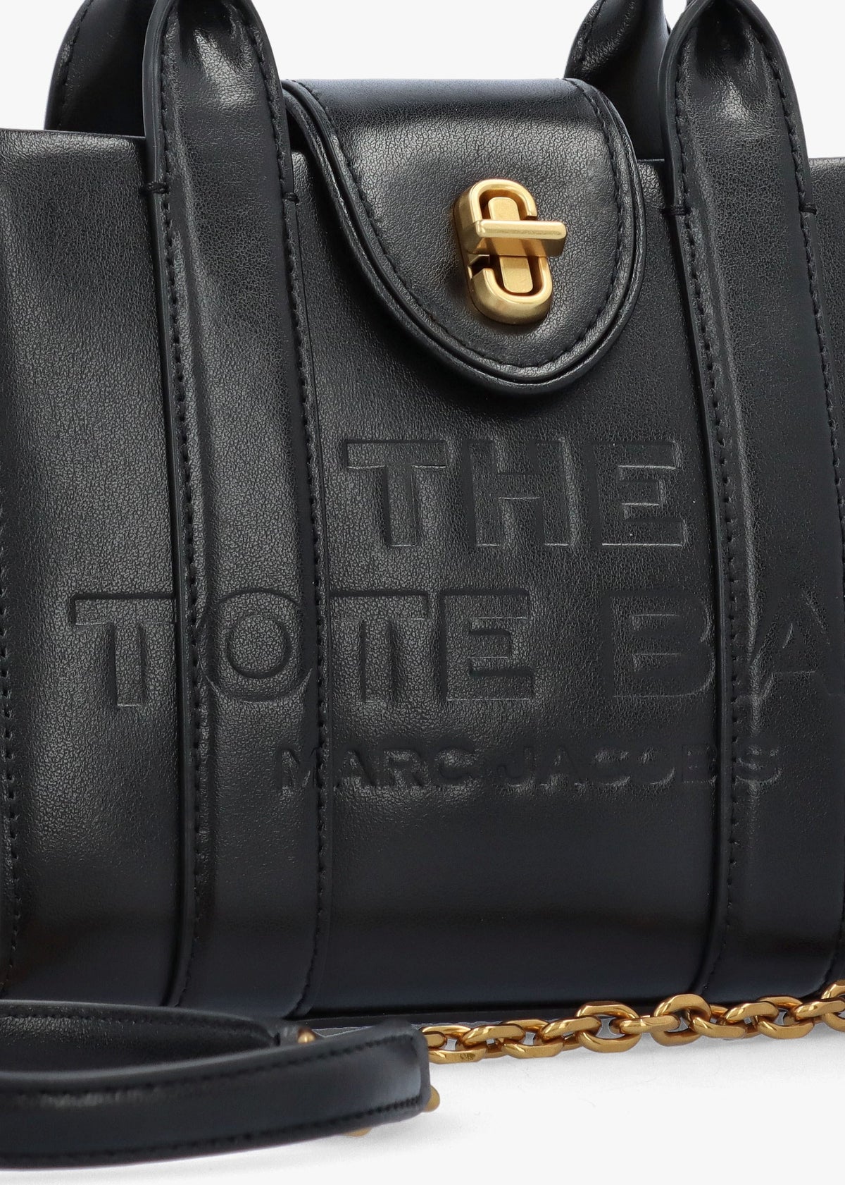 The Turnlock Black Cross-Body Tote Bag