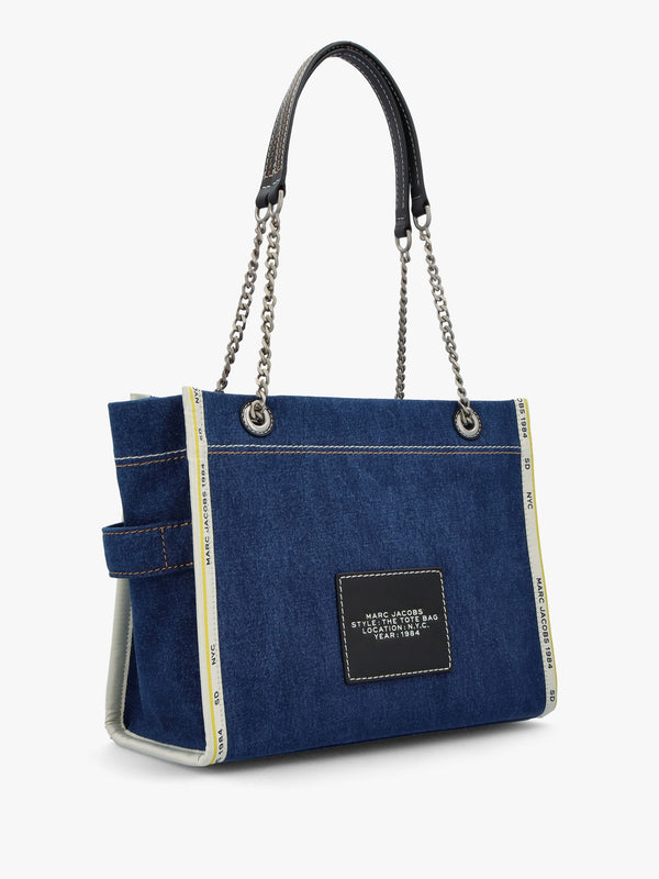 The Denim Chain Medium Dark Wash Tote Bag