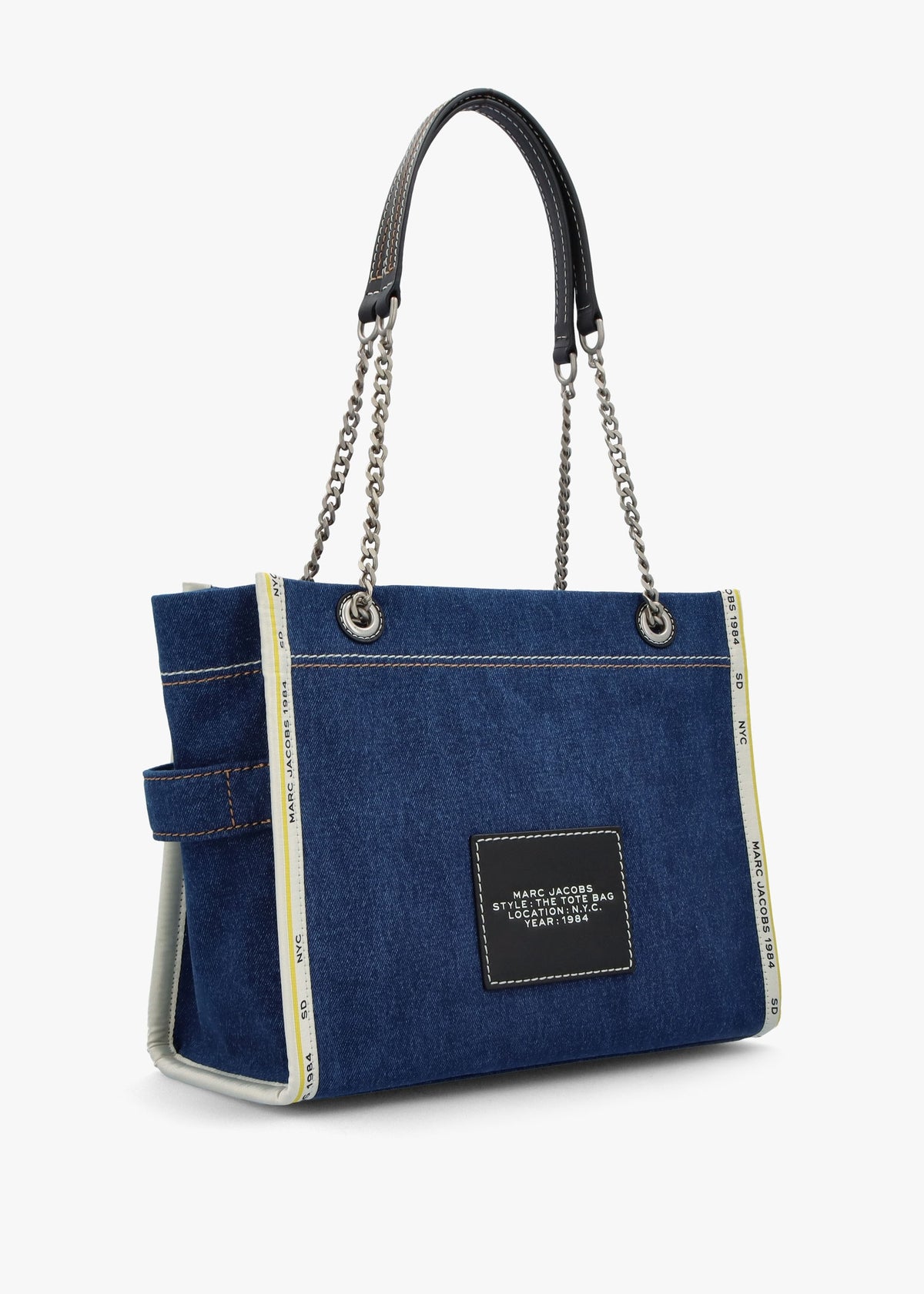 The Denim Chain Medium Dark Wash Tote Bag