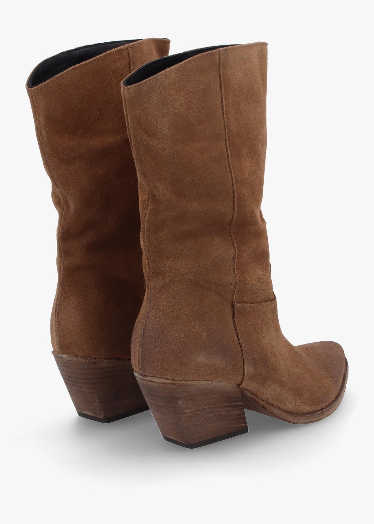 Genesis Tan Leather Western Calf Boots