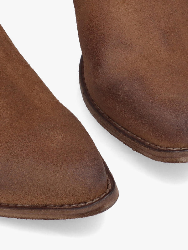 Genesis Tan Leather Western Calf Boots