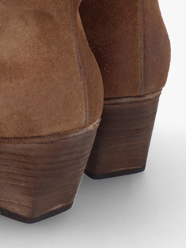 Genesis Tan Leather Western Calf Boots