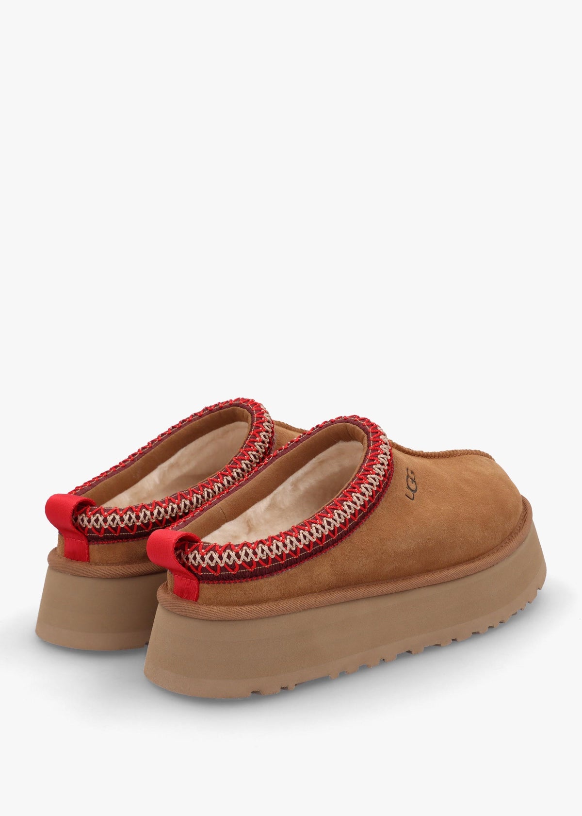 Tazz Chestnut Suede Platform Mules