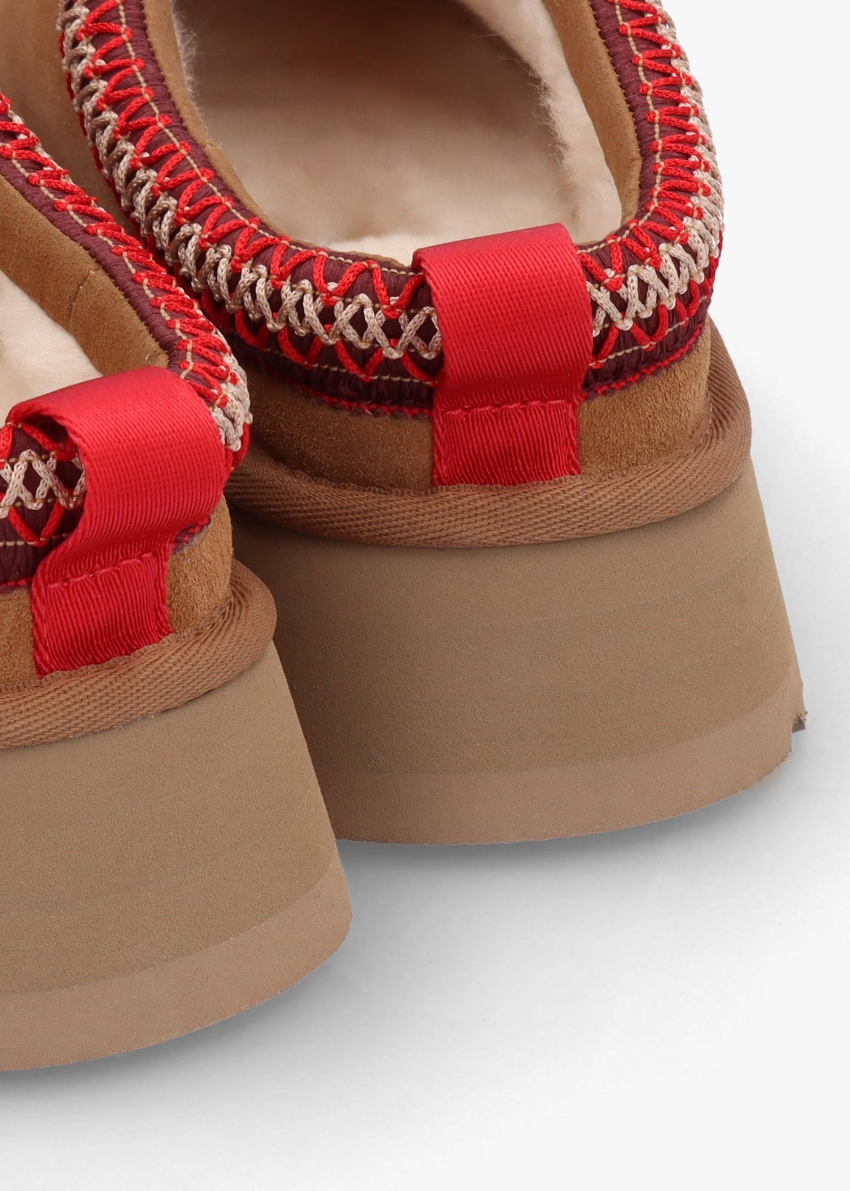 Tazz Chestnut Suede Platform Mules