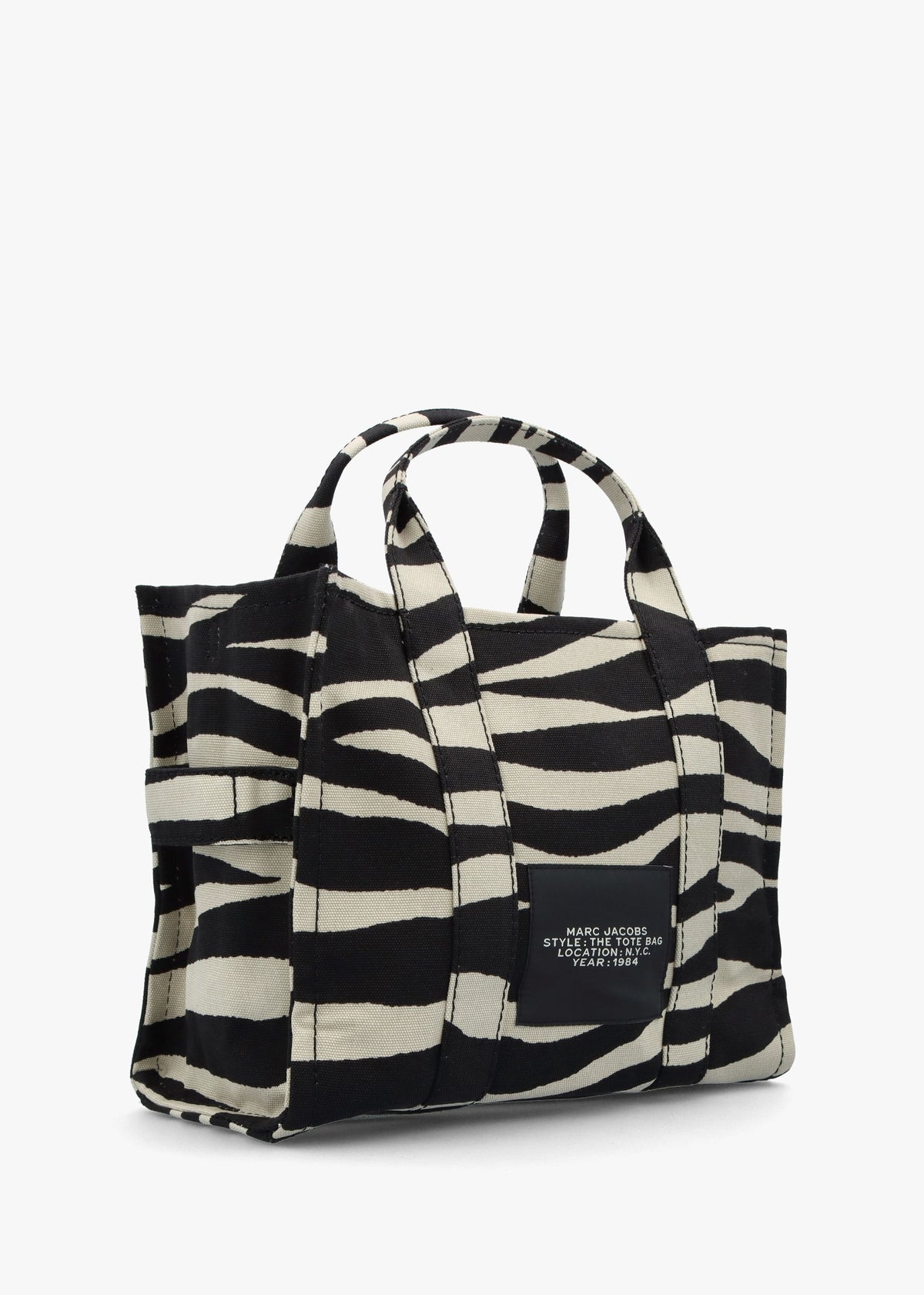 The Zebra Canvas Medium Black & White Tote Bag