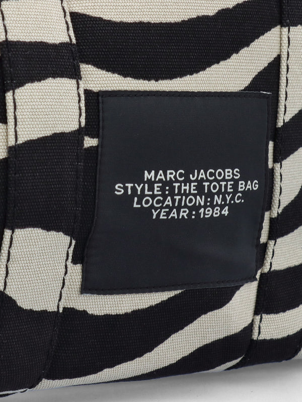 The Zebra Canvas Medium Black & White Tote Bag