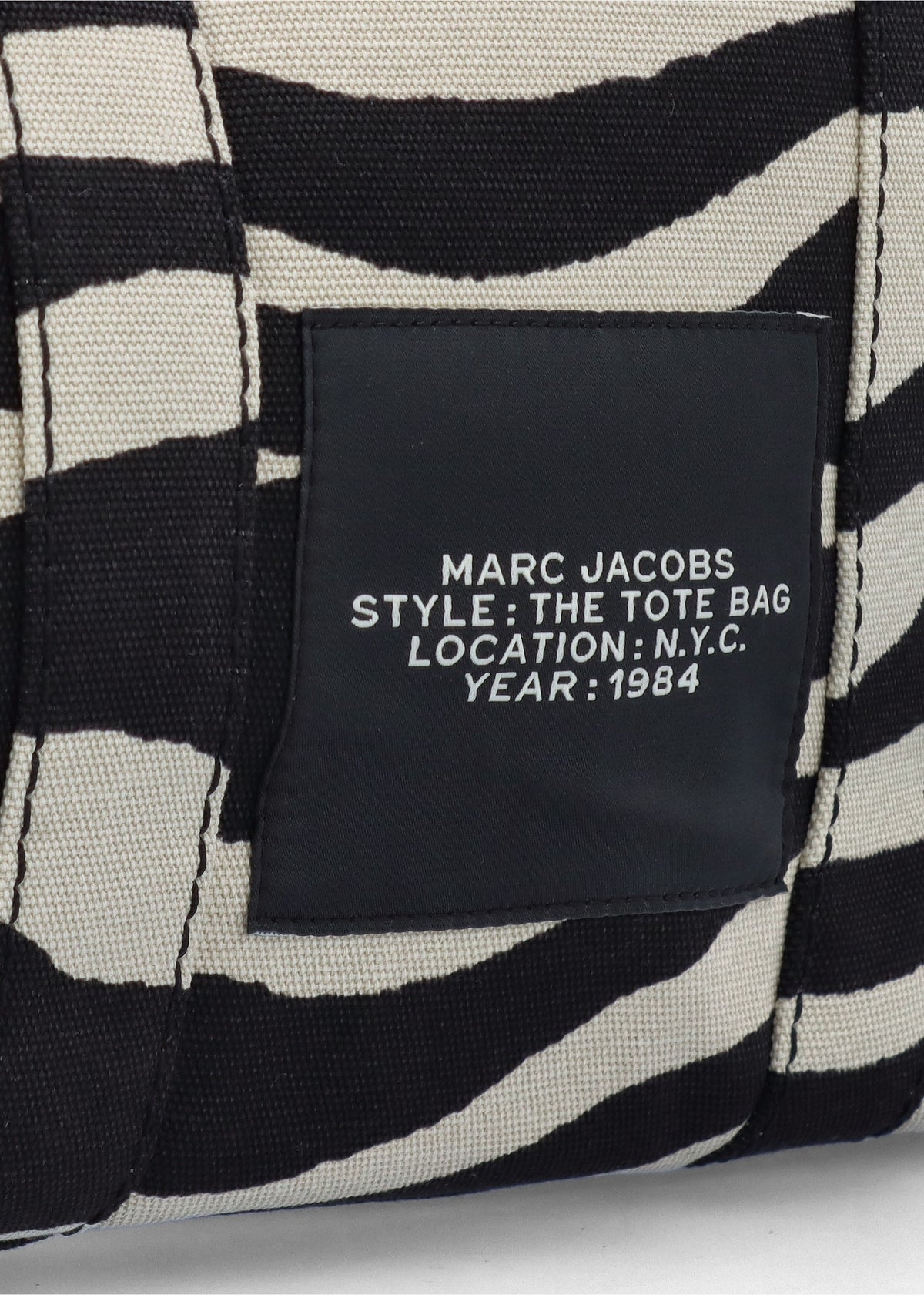 The Zebra Canvas Medium Black & White Tote Bag