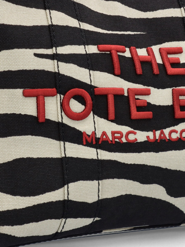 The Zebra Canvas Medium Black & White Tote Bag