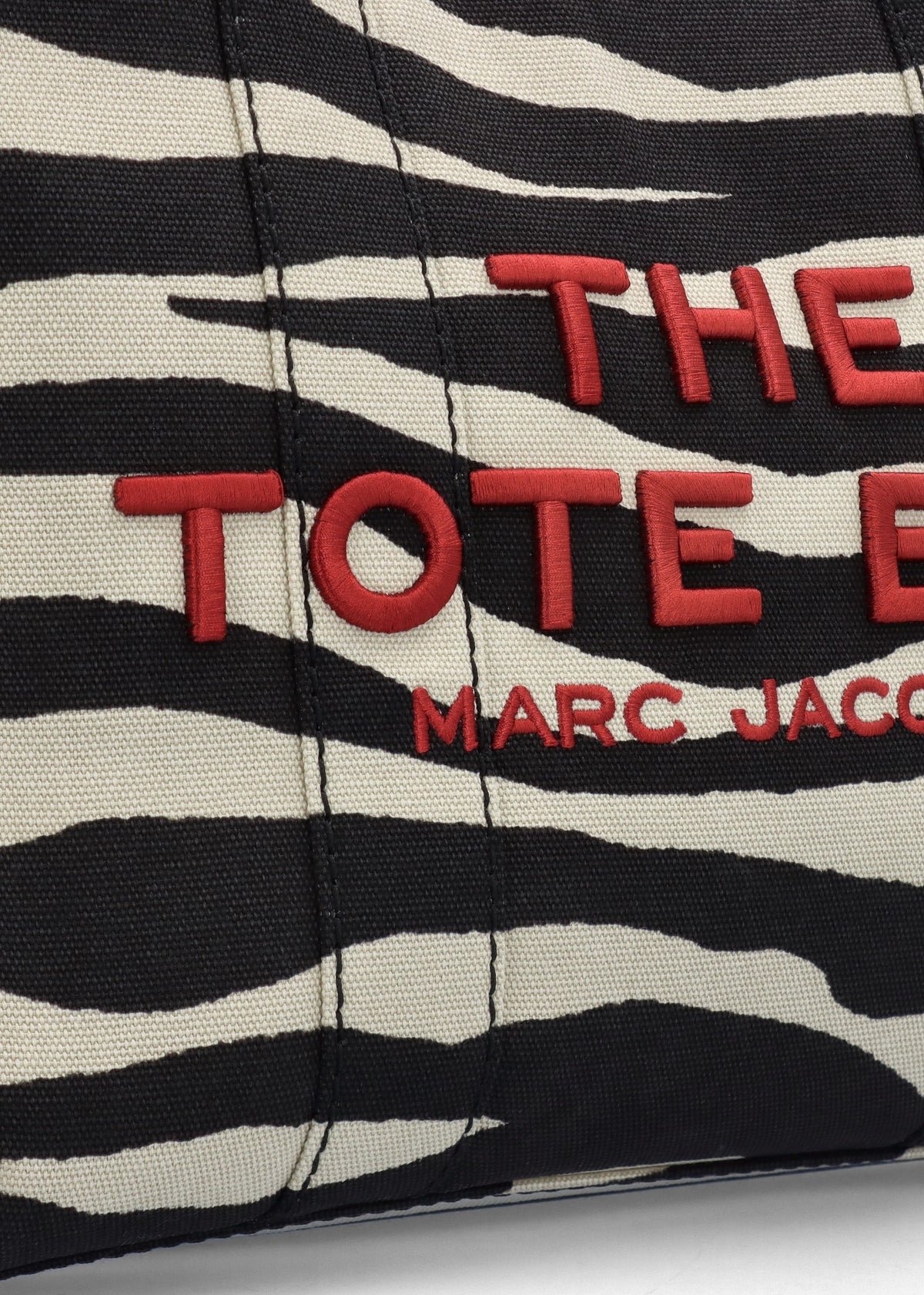 The Zebra Canvas Medium Black & White Tote Bag