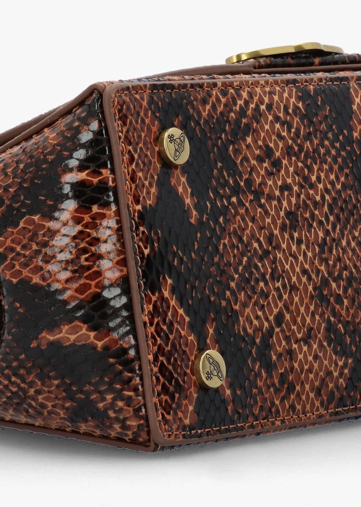 Hazel Medium Embossed Snake Leather Shoulder Bag