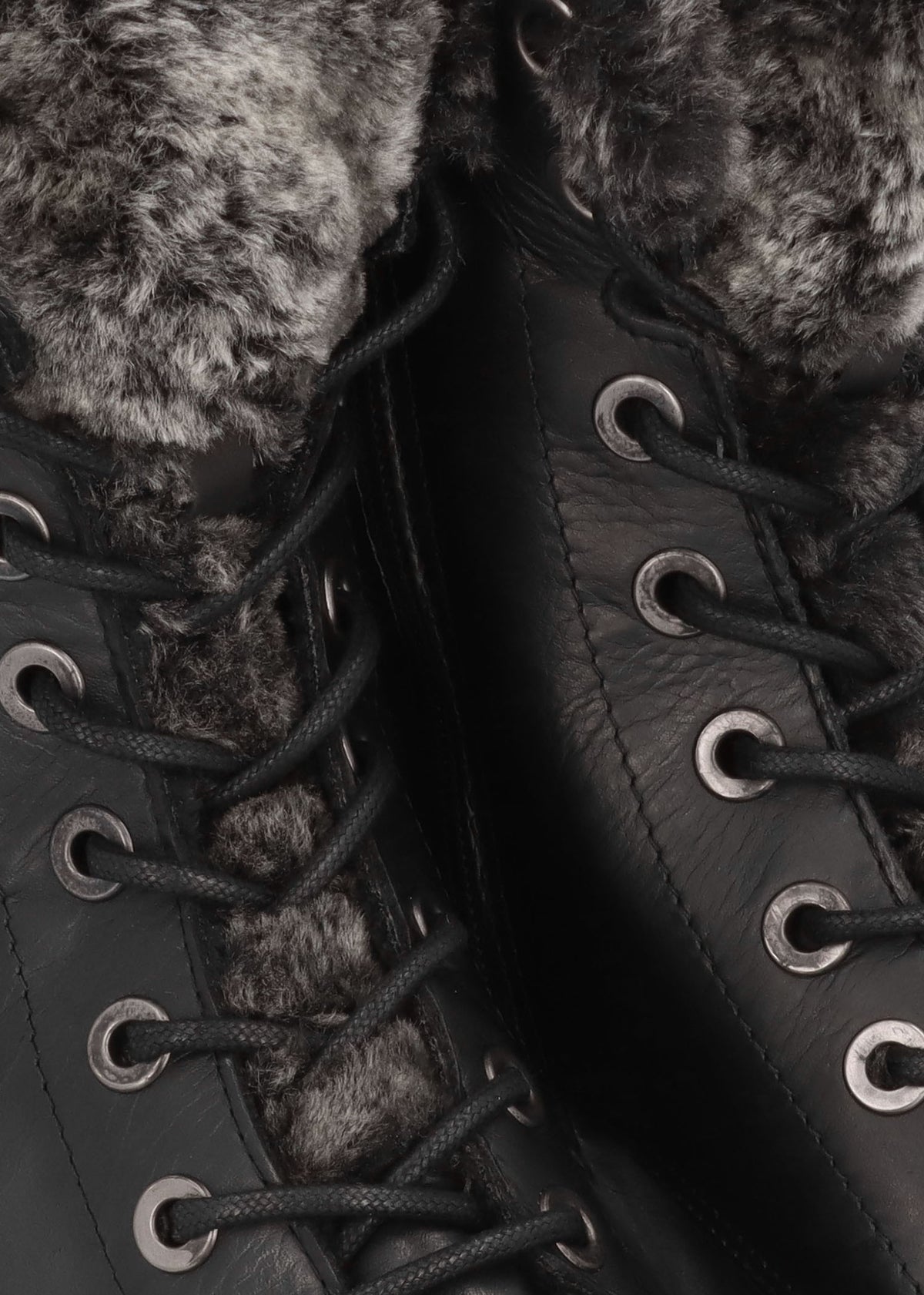 Alpinne Black Leather Tall Ankle Boots