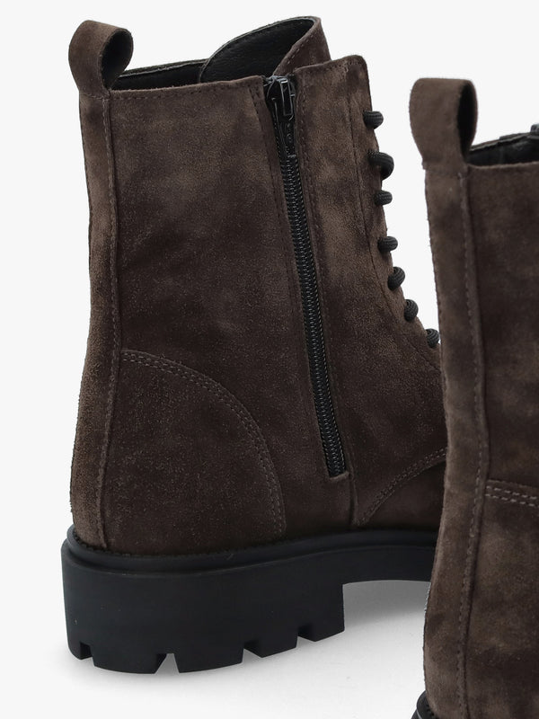 Abode Brown Suede Embellished Ankle Boots