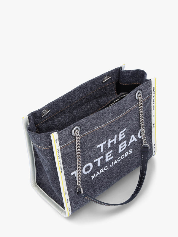 The Denim Chain Medium Black Wash Tote Bag
