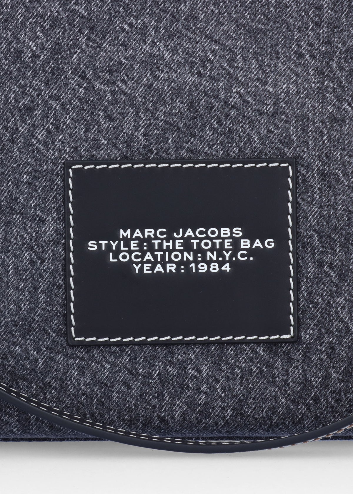 The Denim Chain Medium Black Wash Tote Bag