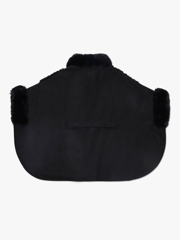 Black Faux Fur Cape
