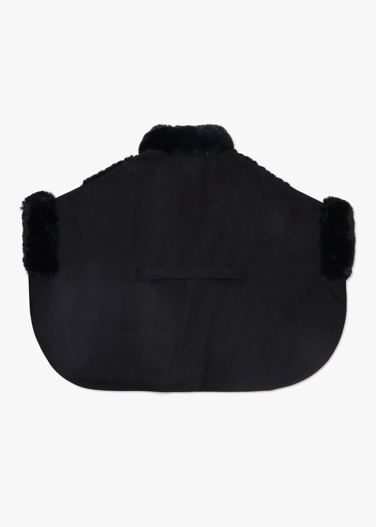 Black Faux Fur Cape