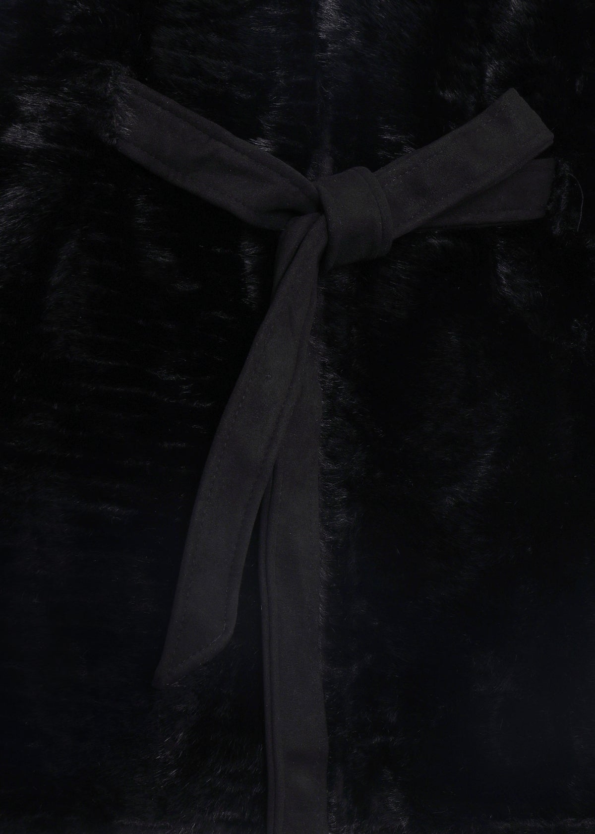 Black Faux Fur Cape