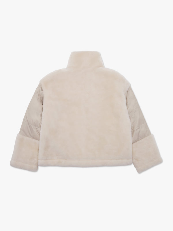 Orma Cream Wool & Nylon Jacket