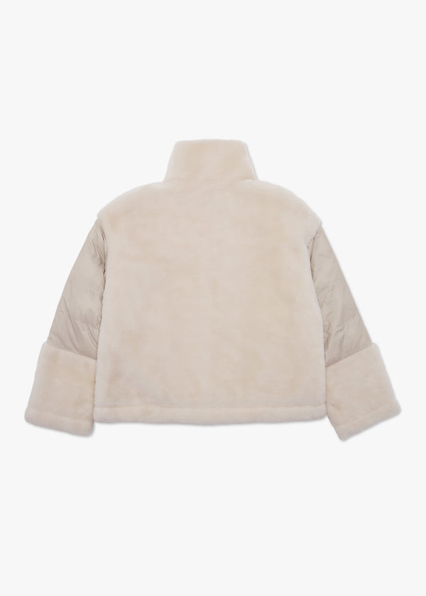 Orma Cream Wool & Nylon Jacket