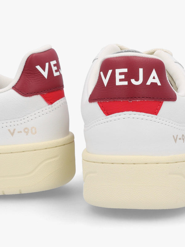 Women's V-90 O.T Leather Extra White Marsala Trainers