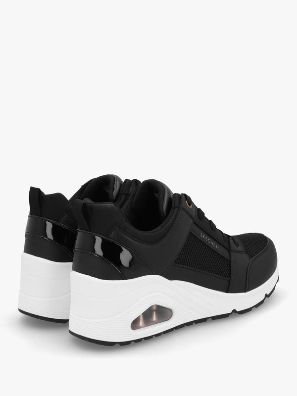 Uno Everything Nice Black Wedge Trainers