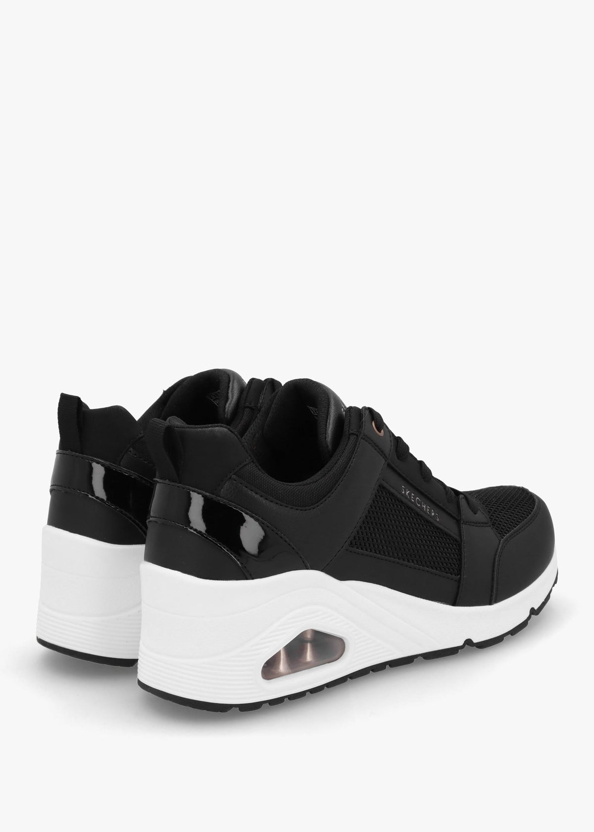 Uno Everything Nice Black Wedge Trainers