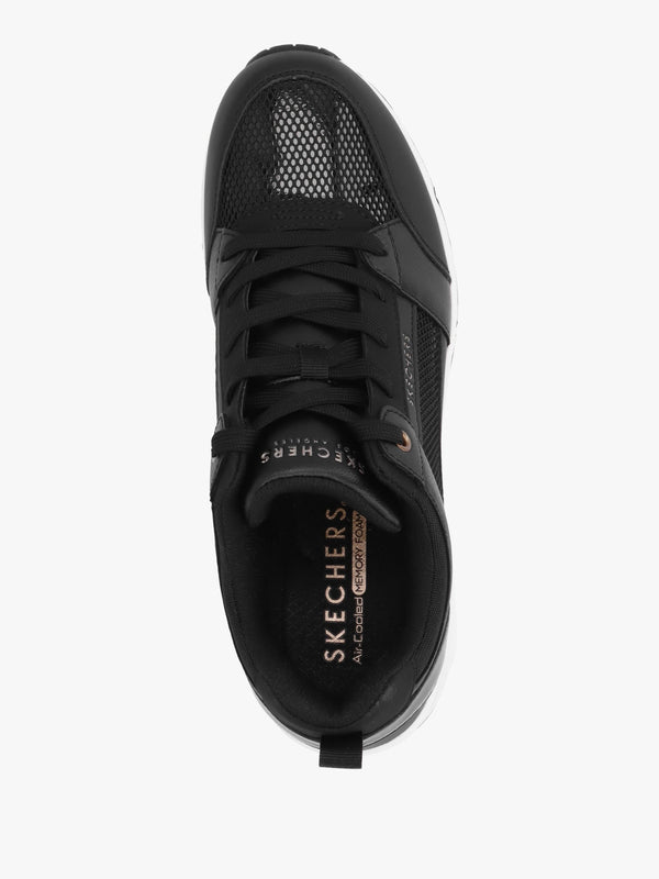Uno Everything Nice Black Wedge Trainers