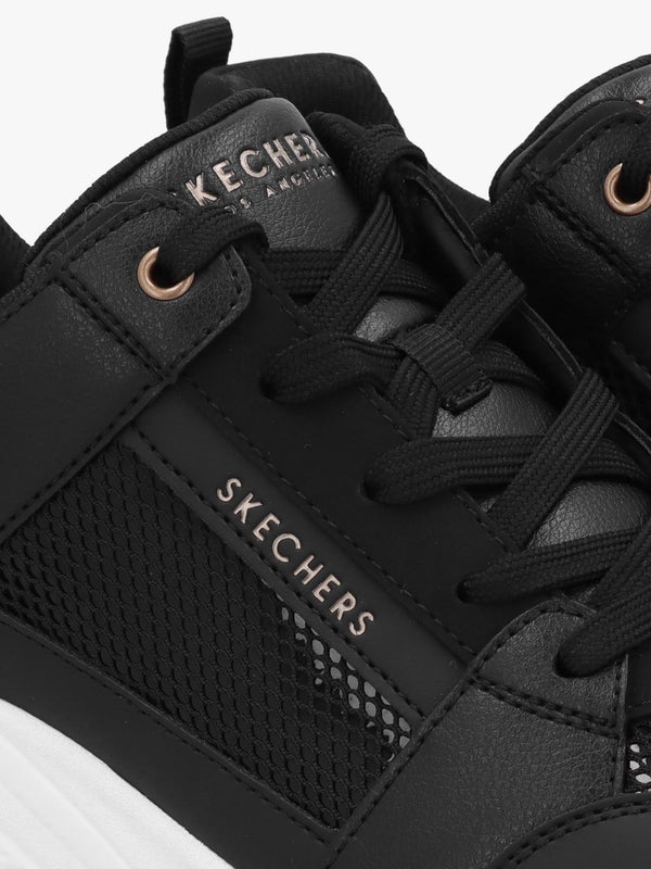 Uno Everything Nice Black Wedge Trainers