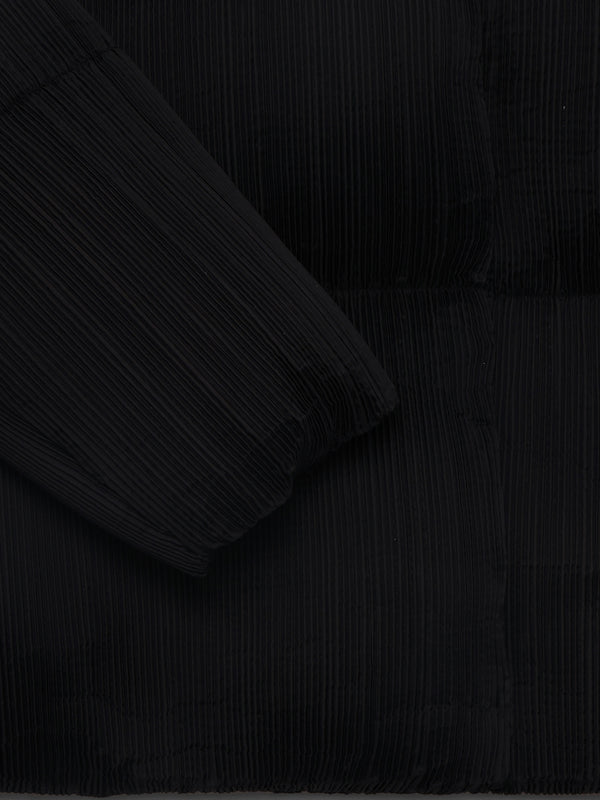Black Pleated Puffa Jacket