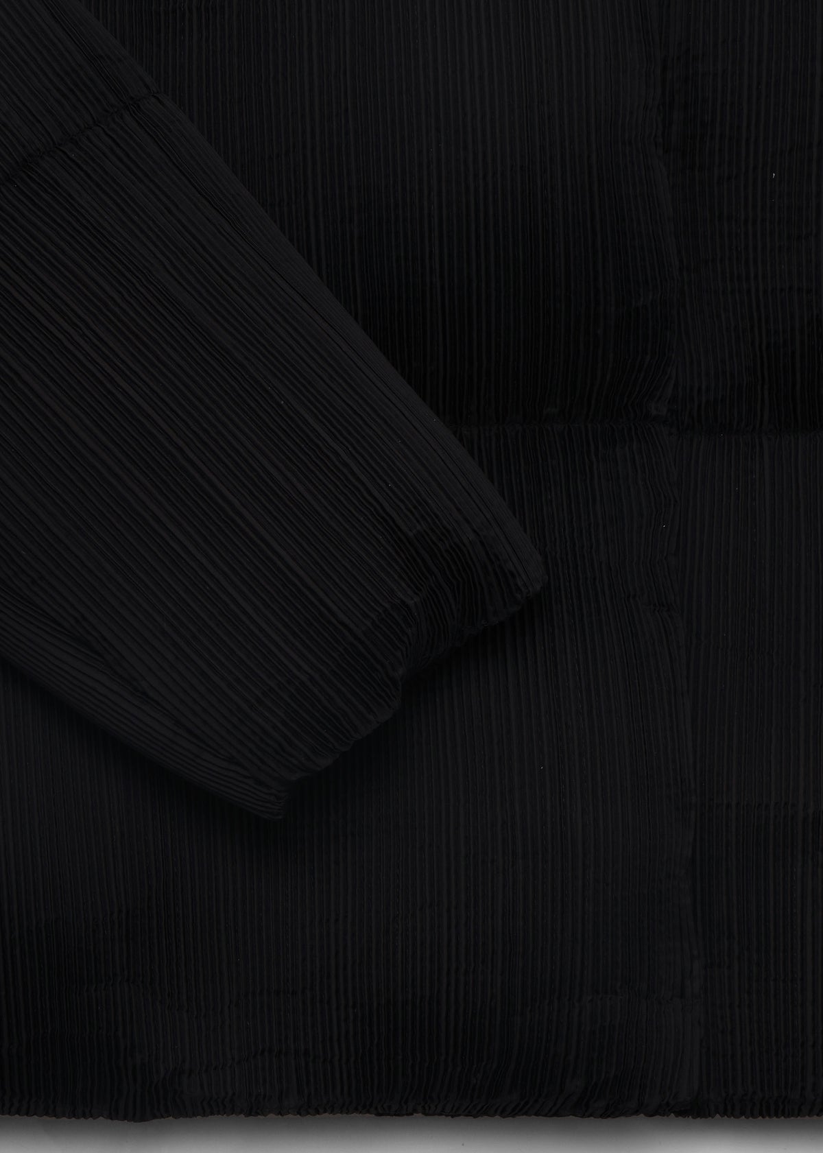 Black Pleated Puffa Jacket