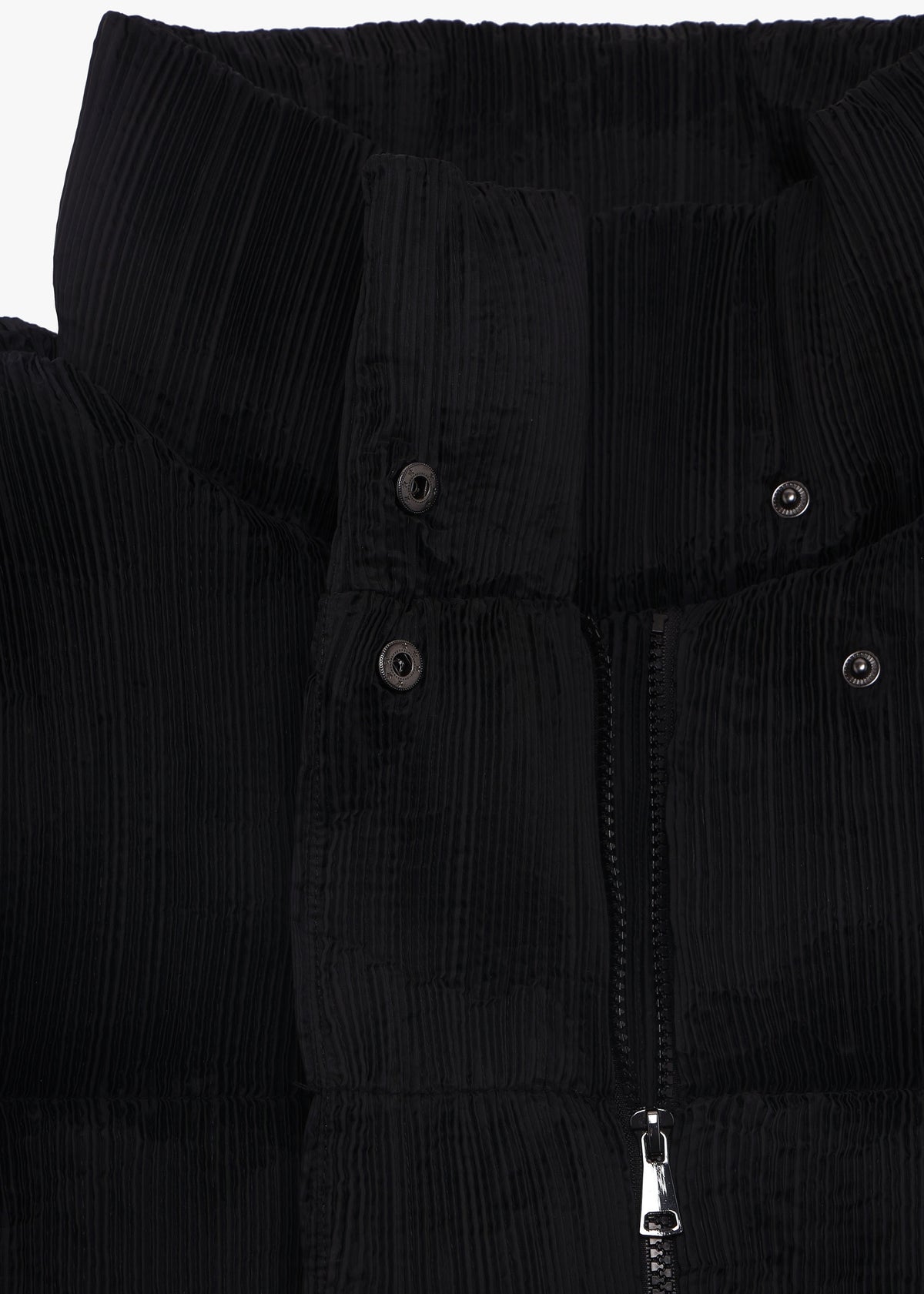 Black Pleated Puffa Jacket