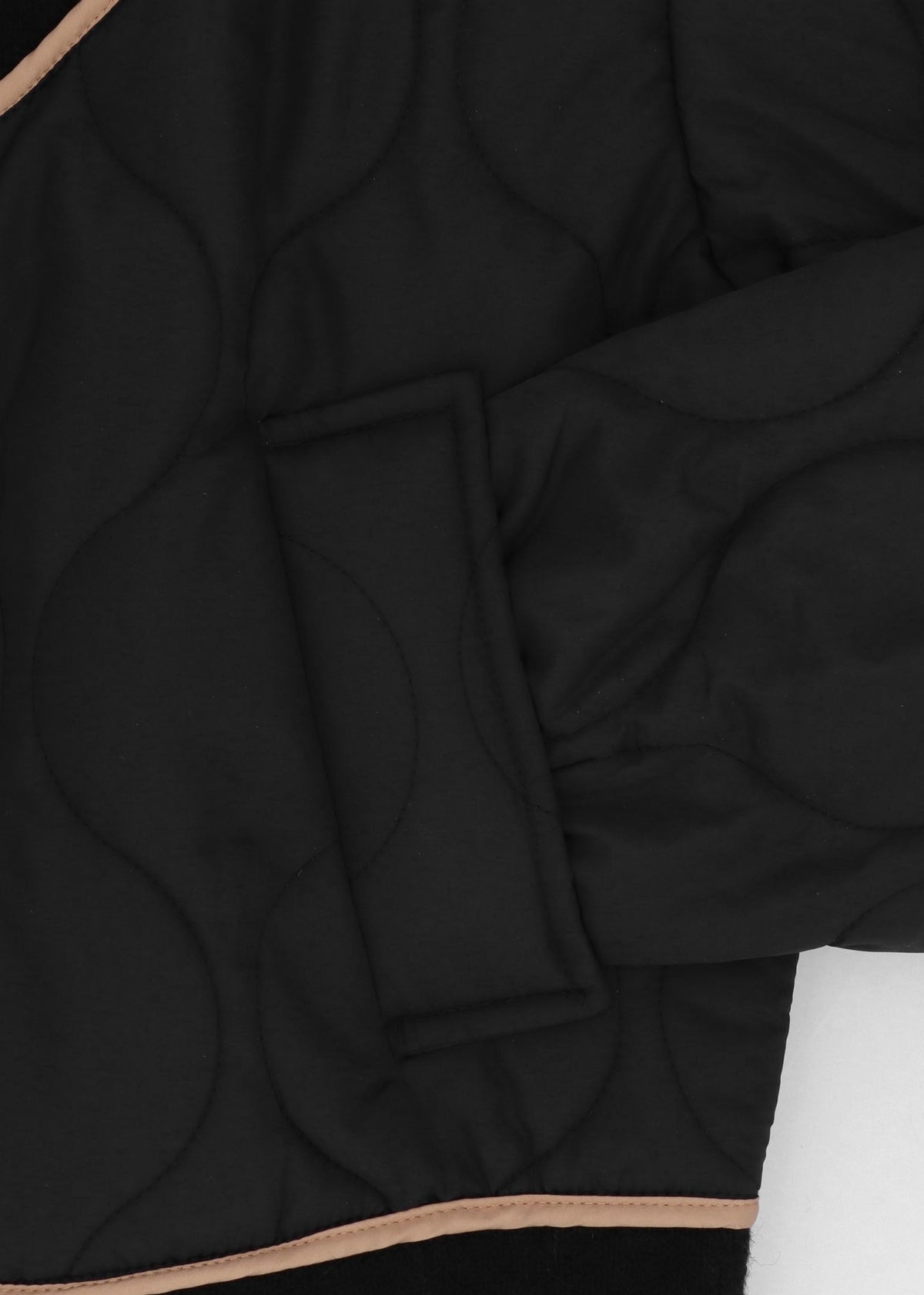 Black Quilted Bomber Jacket