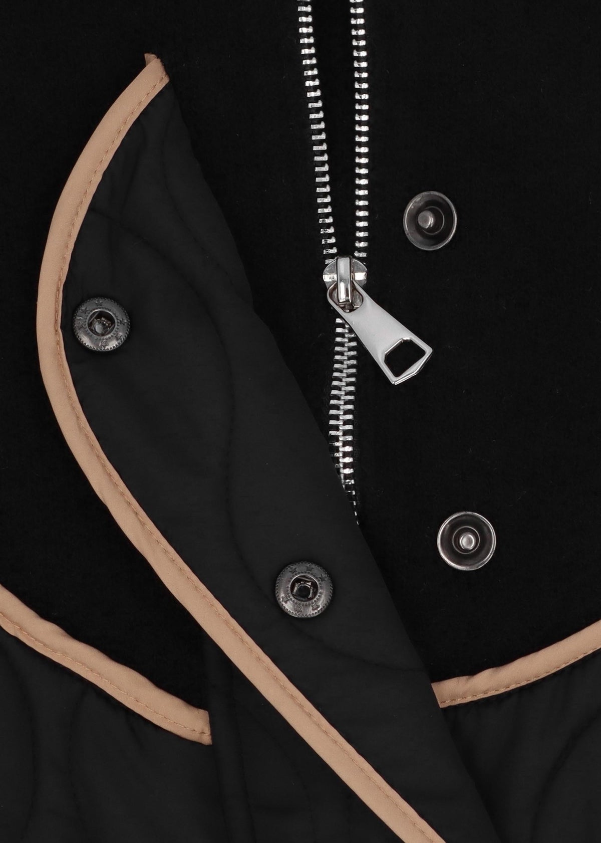 Black Quilted Bomber Jacket
