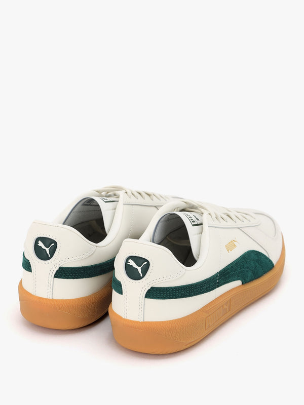 Men’s Army Warm White Dark Myrtle Leather Trainers